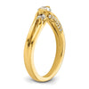 14k Three Stone Bezel Center Diamond Semi-Mount Including 2-2.5mm Side Stones Engagement Ring