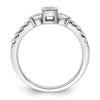 14k White Gold Three Stone Bezel Diamond Semi-Mount Including 2-3.1mm Side Stones Engagement Ring