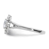 14k White Gold Halo Diamond Semi-Mount Engagement Ring