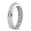 14k White Gold 1/3 carat Lab Grown Diamond VS/SI+ G+ Complete Men's Heart Band