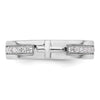 14k White Gold 1/4 carat Lab Grown Diamond VS/SI+ G+ Complete Men's Cross Band