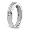 14k White Gold 1/4 carat Lab Grown Diamond VS/SI+ G+ Complete Men's Cross Band
