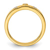 14k Hexagon Diamond Mens Complete Wedding Band