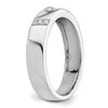 14k White Gold Star of David Diamond Mens Complete Wedding Band