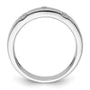 14k White Gold Star of David Diamond Womens Complete Wedding Band