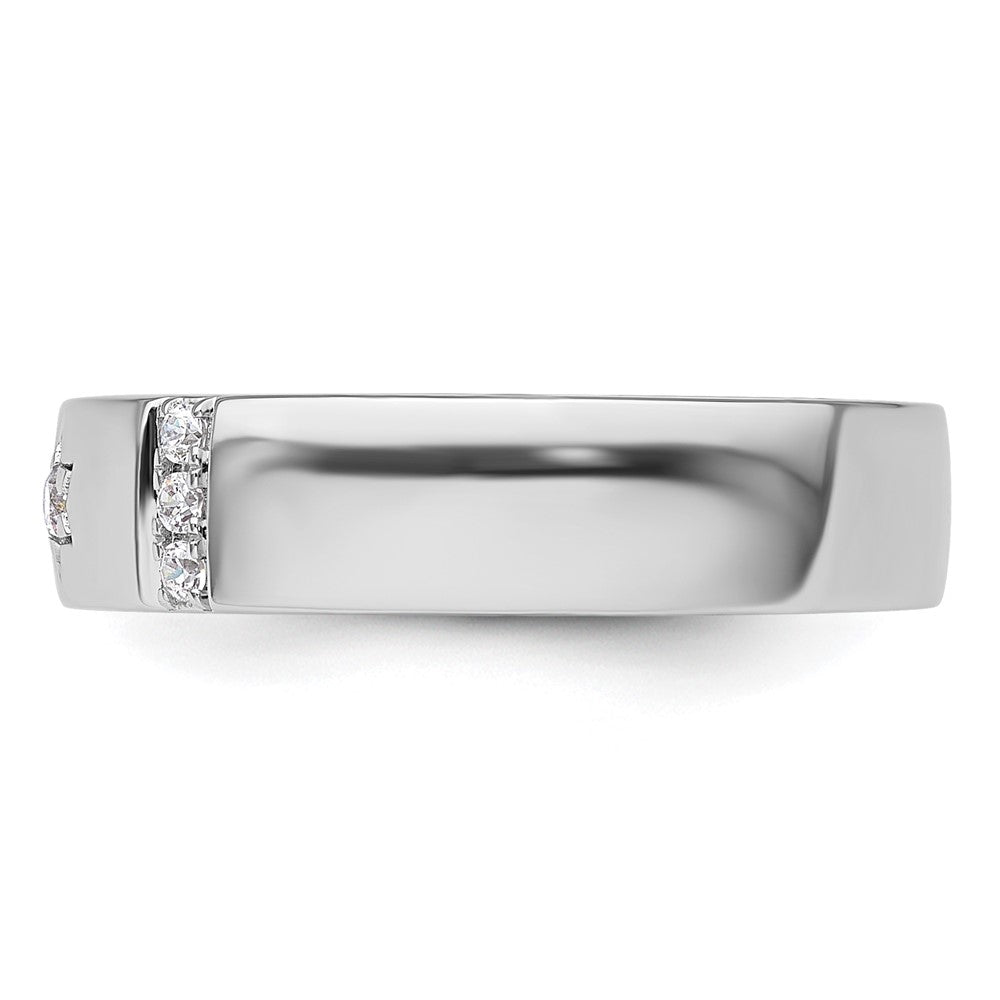 14k White Gold Star of David Diamond Womens Complete Wedding Band