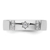 14k White Gold Star of David Diamond Womens Complete Wedding Band