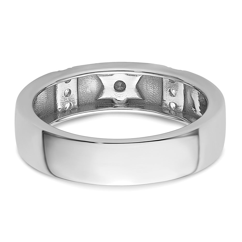 14k White Gold Star of David Diamond Womens Complete Wedding Band