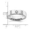 14k White Gold Star of David Diamond Womens Complete Wedding Band