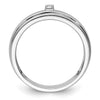14k White Gold Diamond Mens Complete Wedding Band