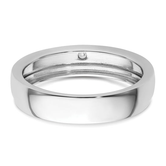 14k White Gold Diamond Mens Complete Wedding Band
