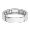 14k White Gold Diamond Mens Complete Wedding Band