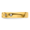 14k Cross Diamond Mens Complete Wedding Band