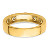 14k Cross Diamond Mens Complete Wedding Band