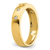 14k Cross Diamond Mens Complete Wedding Band