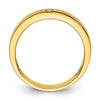 14k Cross Diamond Womens Complete Wedding Band