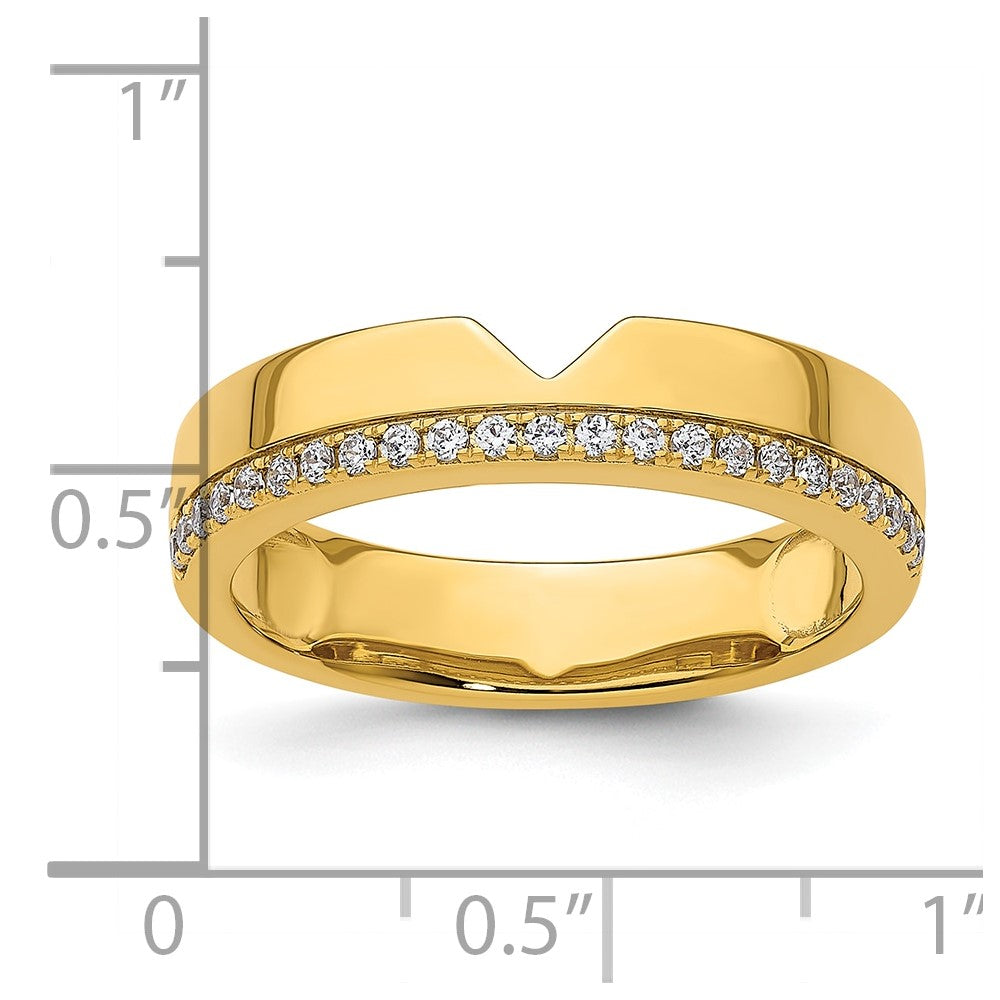 14k Diamond Mens Complete Wedding Band