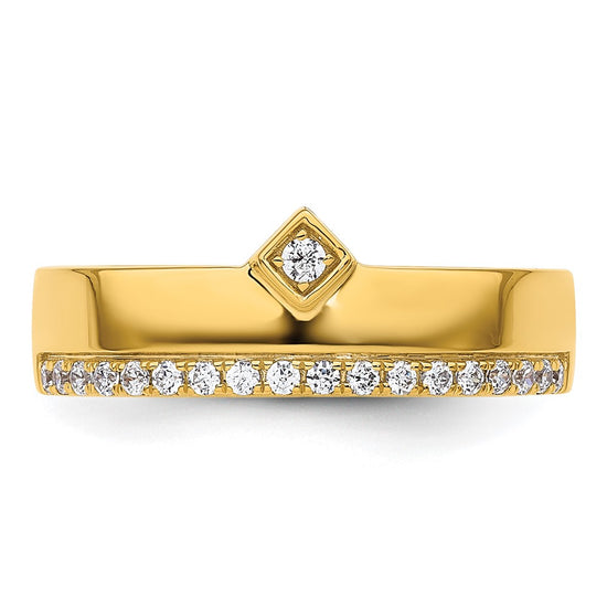 14k Diamond Womens Complete Wedding Band