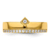 14k Diamond Womens Complete Wedding Band