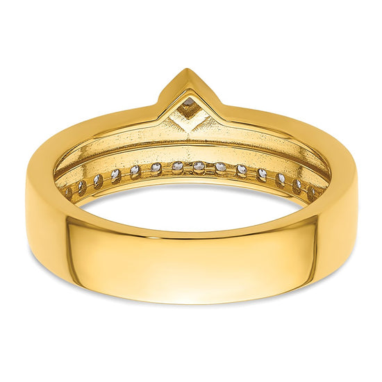 14k Diamond Womens Complete Wedding Band
