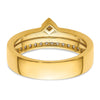 14k Diamond Womens Complete Wedding Band