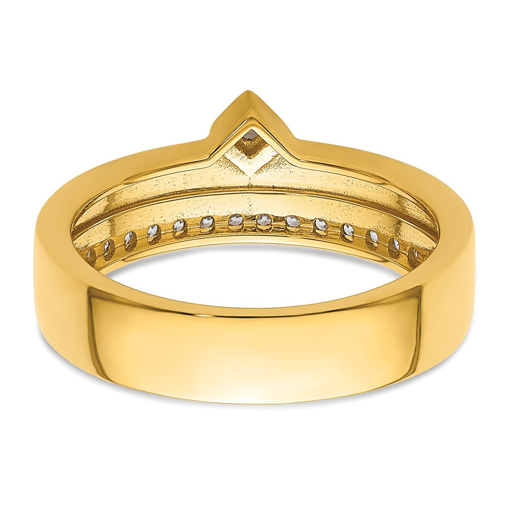 14k Diamond Womens Complete Wedding Band