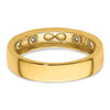 14k Infinity Diamond Mens Complete Wedding Band