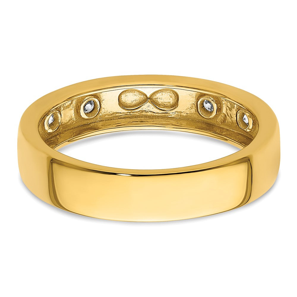14k Infinity Diamond Mens Complete Wedding Band