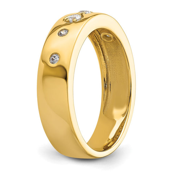 14k Infinity Diamond Womens Complete Wedding Band