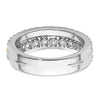 14k Two-tone 7/8 carat Lab Grown Diamond VS/SI+ G+ Complete Double Row Fashion Band