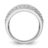 14k White Gold 1 3/4 carat Lab Grown Diamond VS/SI+ G+ Complete Fashion Layered Band