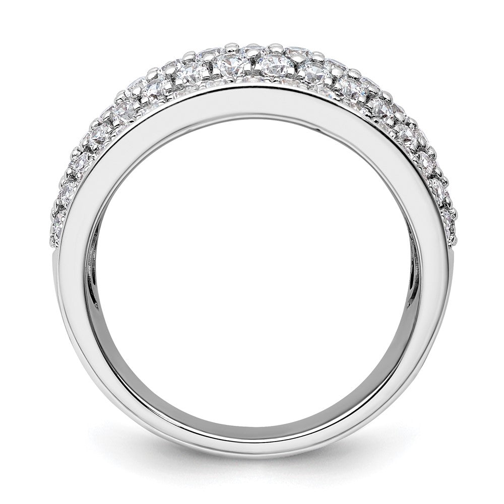 14k White Gold 1 3/4 carat Lab Grown Diamond VS/SI+ G+ Complete Fashion Layered Band