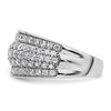 14k White Gold 1 3/4 carat Lab Grown Diamond VS/SI+ G+ Complete Fashion Layered Band