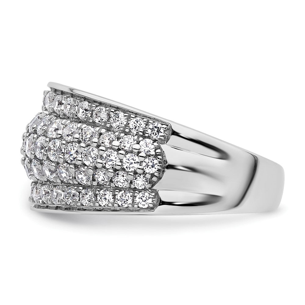 14k White Gold 1 3/4 carat Lab Grown Diamond VS/SI+ G+ Complete Fashion Layered Band