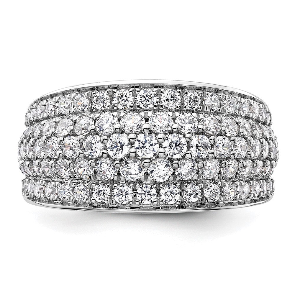 14k White Gold 1 3/4 carat Lab Grown Diamond VS/SI+ G+ Complete Fashion Layered Band