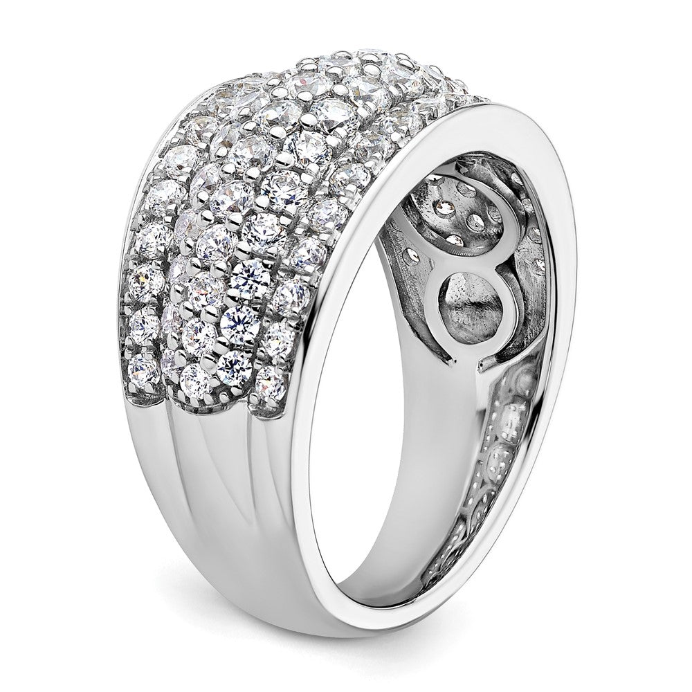 14k White Gold 1 3/4 carat Lab Grown Diamond VS/SI+ G+ Complete Fashion Layered Band