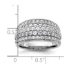 14k White Gold 1 3/4 carat Lab Grown Diamond VS/SI+ G+ Complete Fashion Layered Band