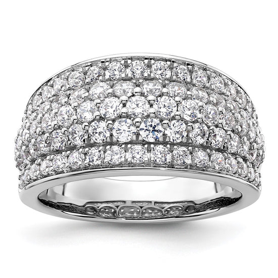 14k White Gold 1 3/4 carat Lab Grown Diamond VS/SI+ G+ Complete Fashion Layered Band