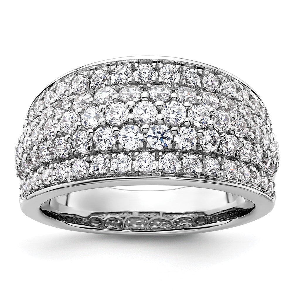 14k White Gold 1 3/4 carat Lab Grown Diamond VS/SI+ G+ Complete Fashion Layered Band