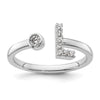 Initial Adjustable Diamond Rings