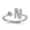 Initial Adjustable Diamond Rings