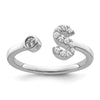 Initial Adjustable Diamond Rings