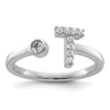 Initial Adjustable Diamond Rings