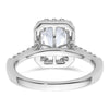 14kw Lab Grown VS/SI+ G+ Dia Radiant Halo Semi-mount Engagement Ring