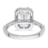 14kw Lab Grown VS/SI+ G+ Dia Radiant Halo Semi-mount Engagement Ring