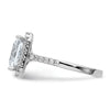 14kw Lab Grown VS/SI+ G+ Dia Radiant Halo Semi-mount Engagement Ring