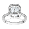 14kw Lab Grown VS/SI+ G+ Dia Radiant Halo Semi-mount Engagement Ring
