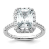 14kw Lab Grown VS/SI+ G+ Dia Radiant Halo Semi-mount Engagement Ring
