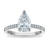 14kw Certified 1.97ct Pear Lab Grown VS/SI FGH Dia Complete Engagement Ring