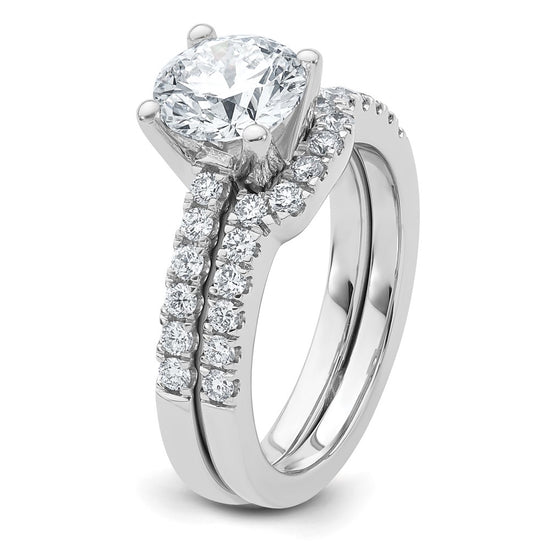 Platinum Certified 2.07ctw Round Lab Grown VS/SI FGH Dia Complete Engagemen